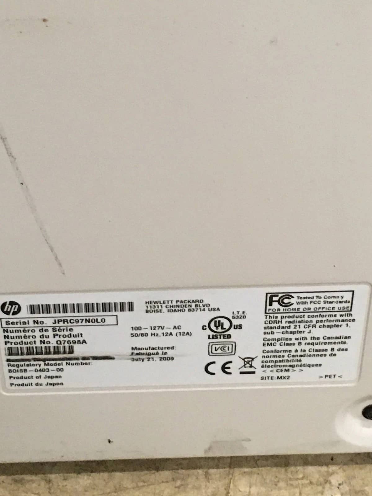 HP 9040 / Q7698A Printers Used - Good
