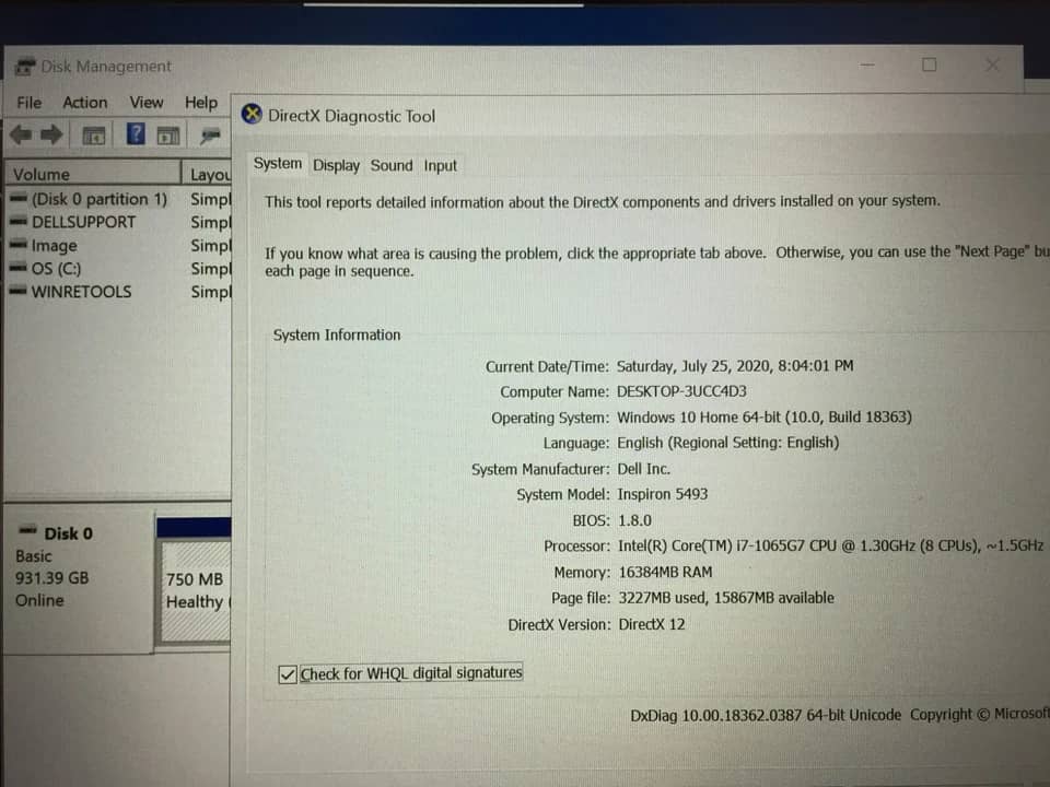 Dell Inspiron 14 5493 Computers