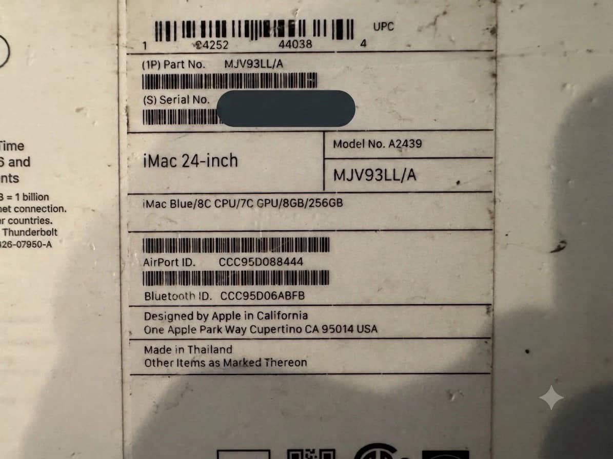 Apple iMac 24" (2021, M1 Computers 256GB 8GB Used - Good