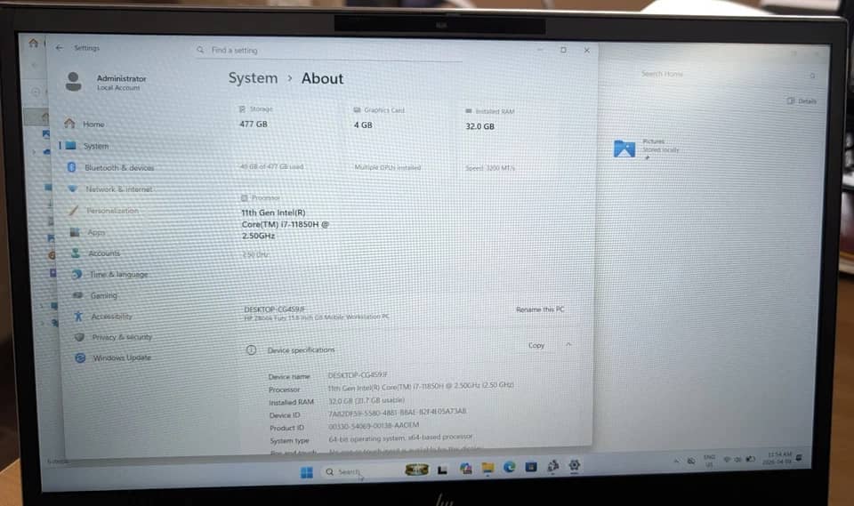 HP ZBook Fury 15 G8 Computers