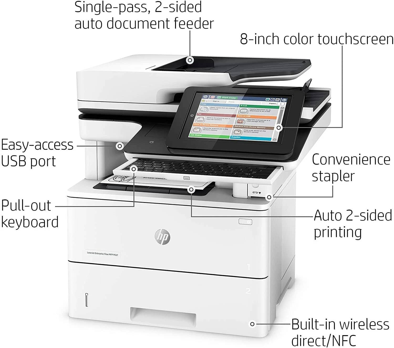 HP M527Z , M527C Printers New