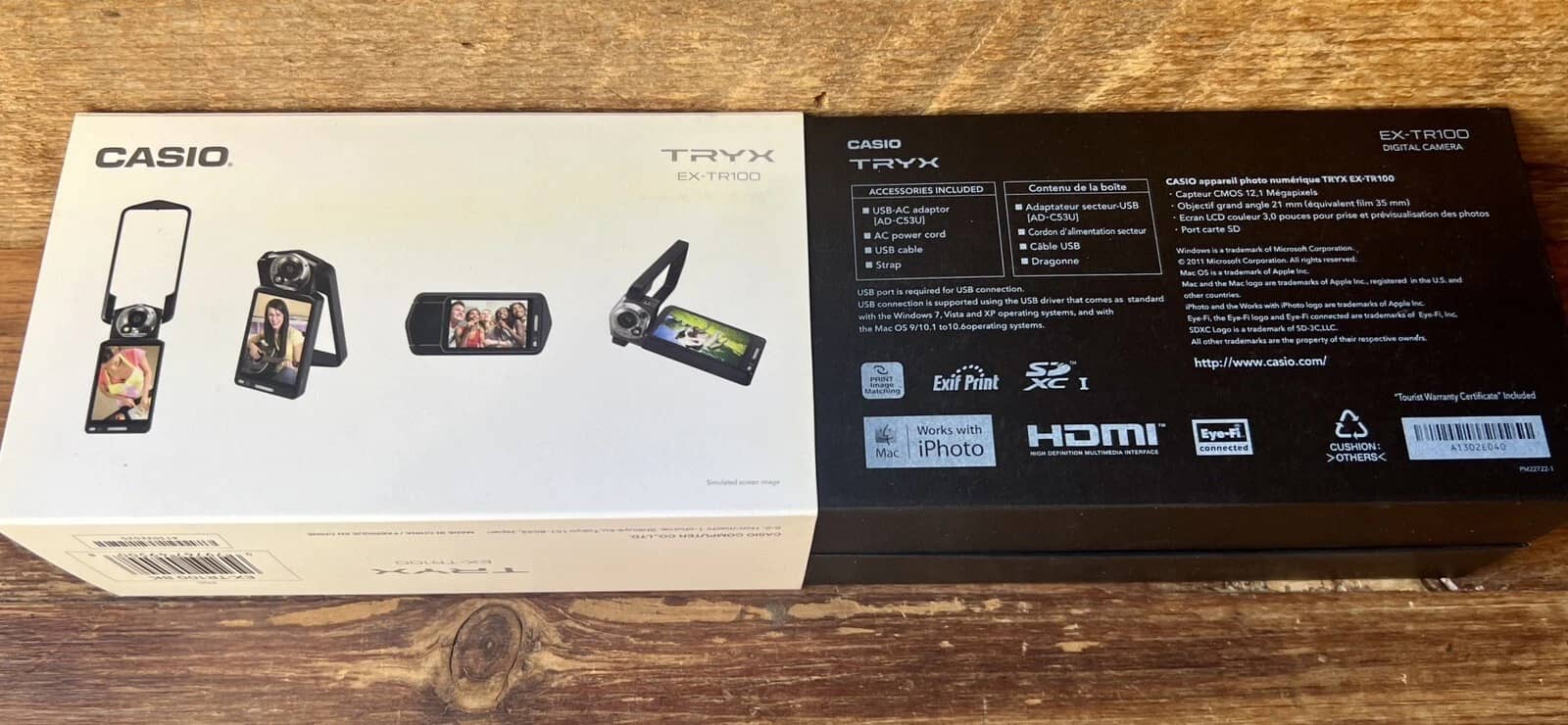 Casio Exilim TRYX EX-TR100 Digital Cameras Black New Body Only