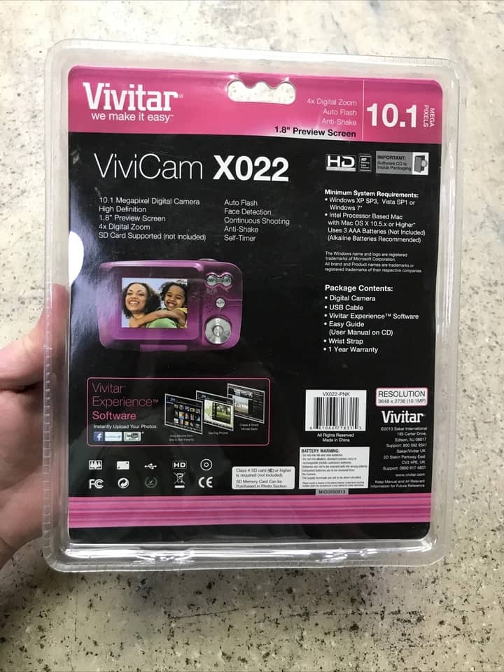 Vivitar ViviCam X022 Digital Cameras pink Used - Good Body Only