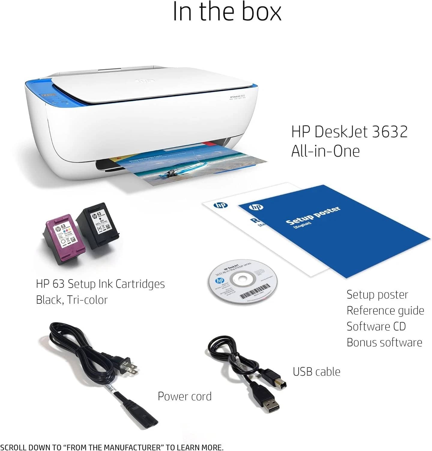 HP Deskjet 3632 Printers Used - Good