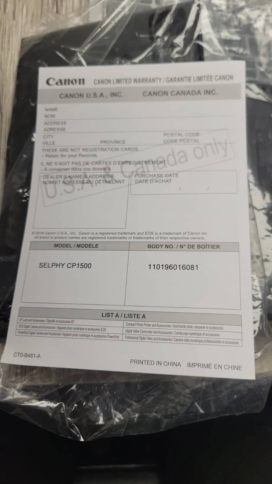 Canon Selphy CP1300 Printers New