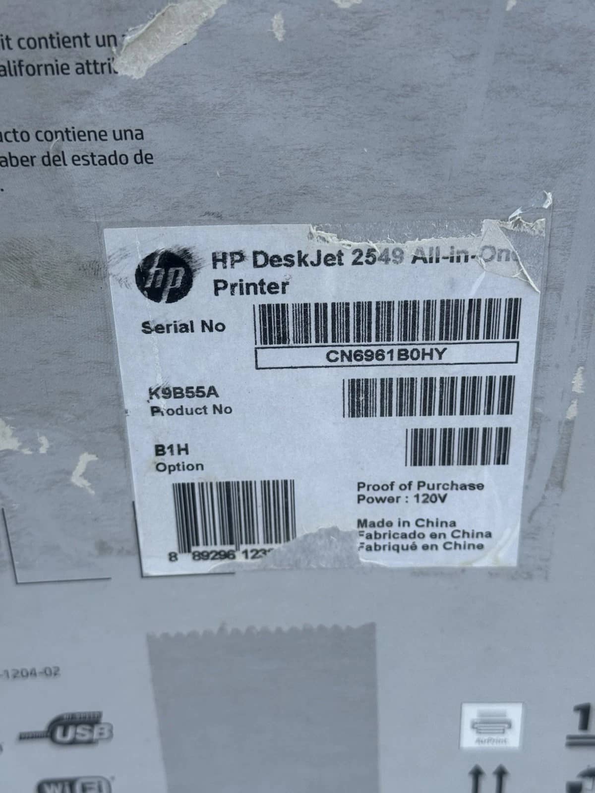 HP Deskjet 2549 Printers New