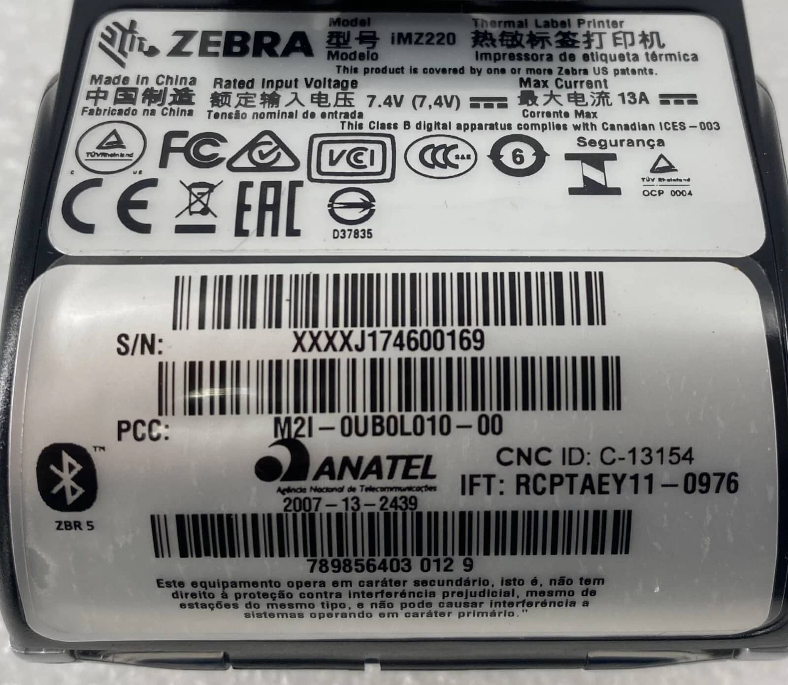 Zebra iMZ220 Printers New