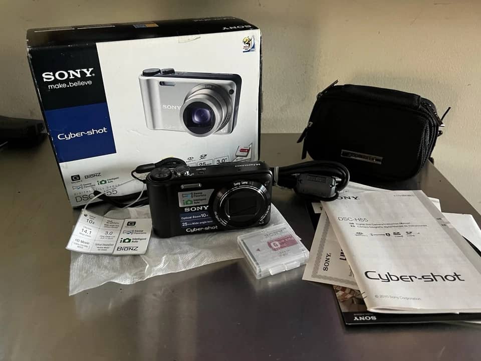 Sony Cyber-shot DSC-H55 Digital Cameras Black Used - Good Body Only