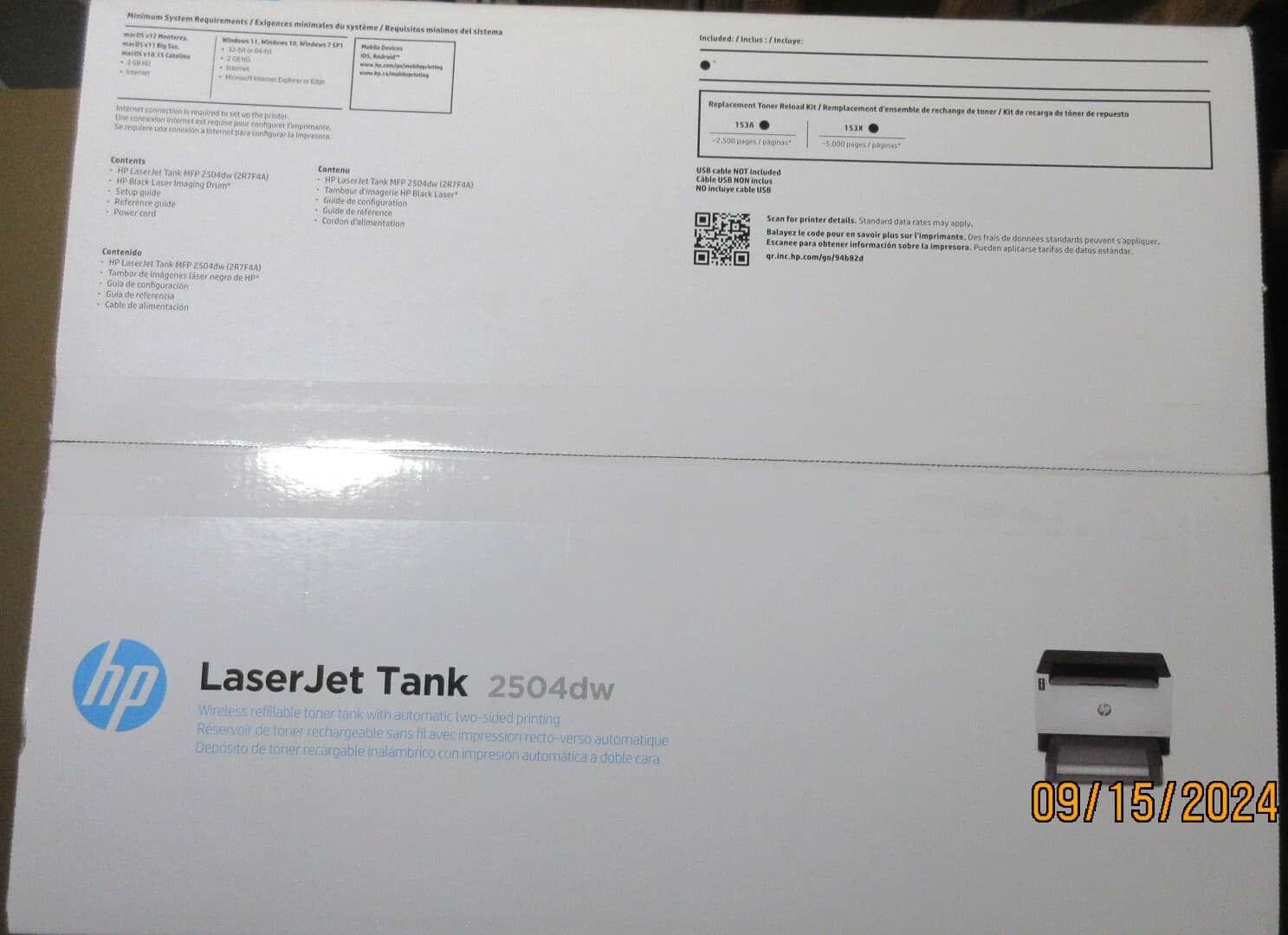 HP LaserJet Tank 2504dw Printers New