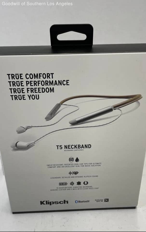 Klipsch T5 Neckband Headphones & Earbuds Brown New