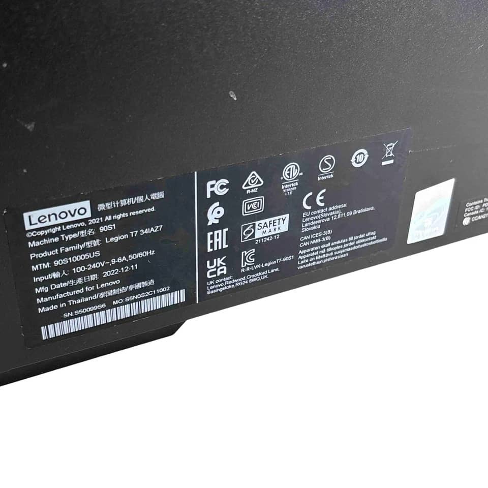 Lenovo Legion T7 34IMZ5 Computers 1TB 64GB Used - Good