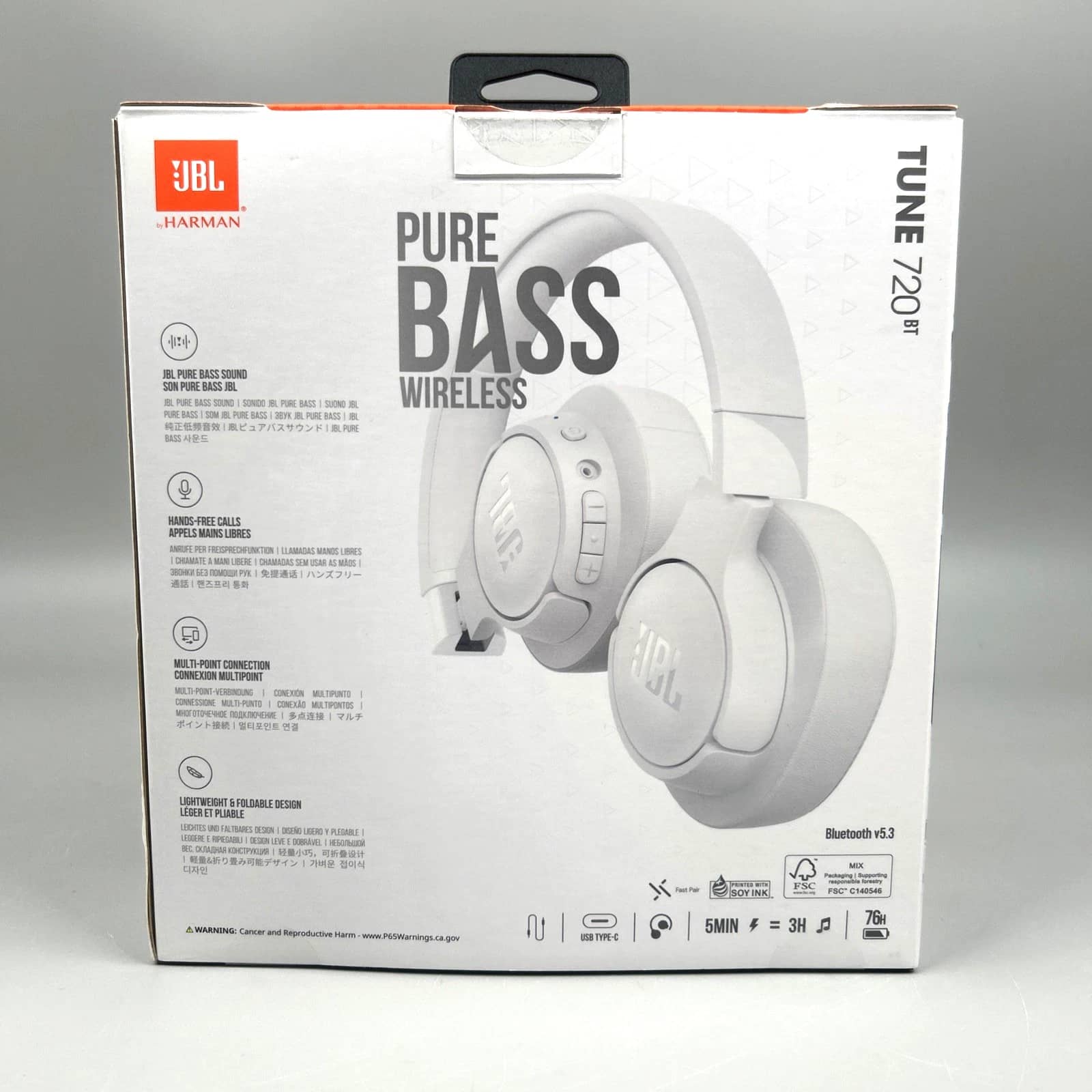 JBL Tune 720BT Headphones & Earbuds Black New