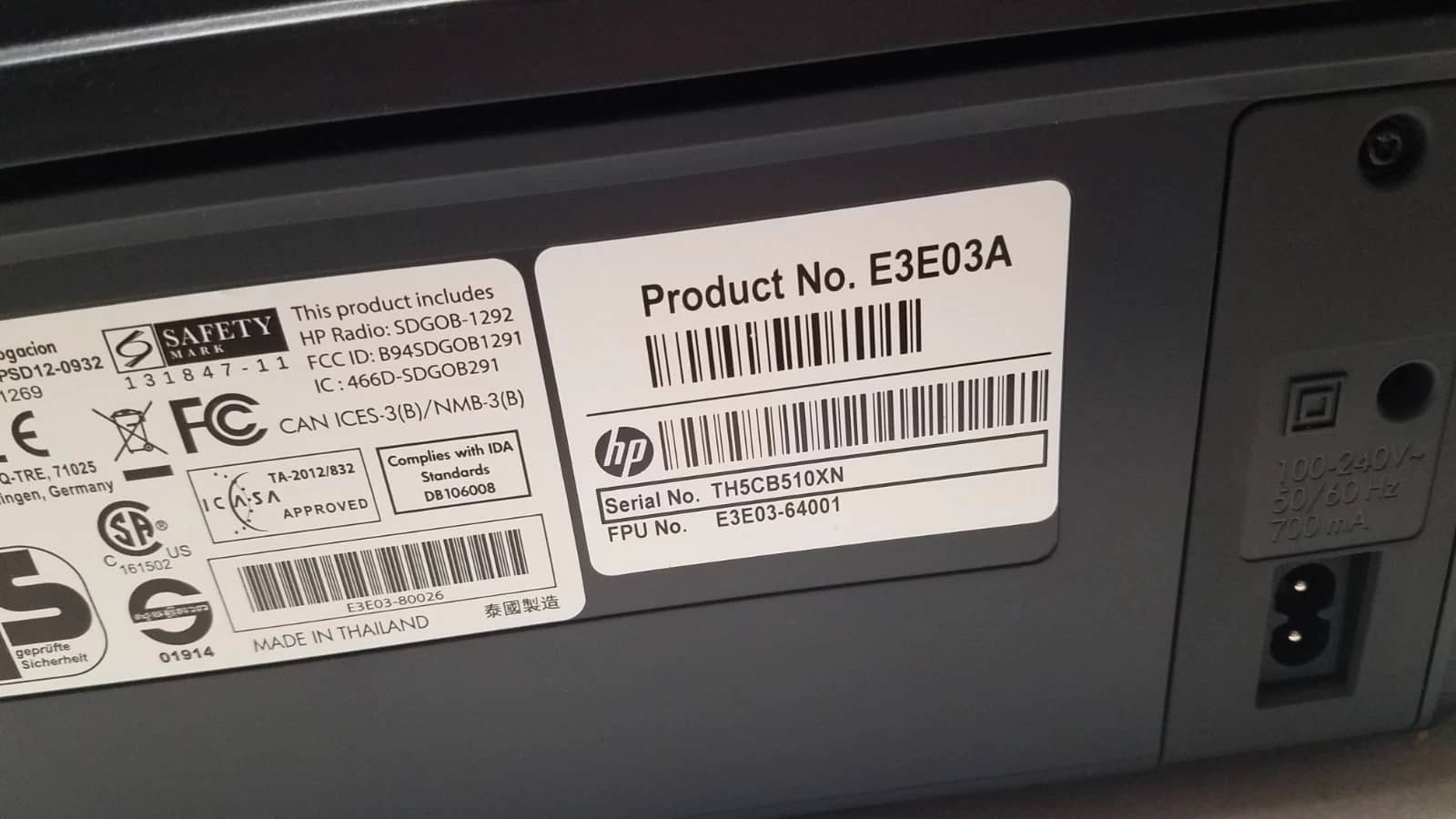 HP OfficeJet Pro 6320 Printers For parts or not working