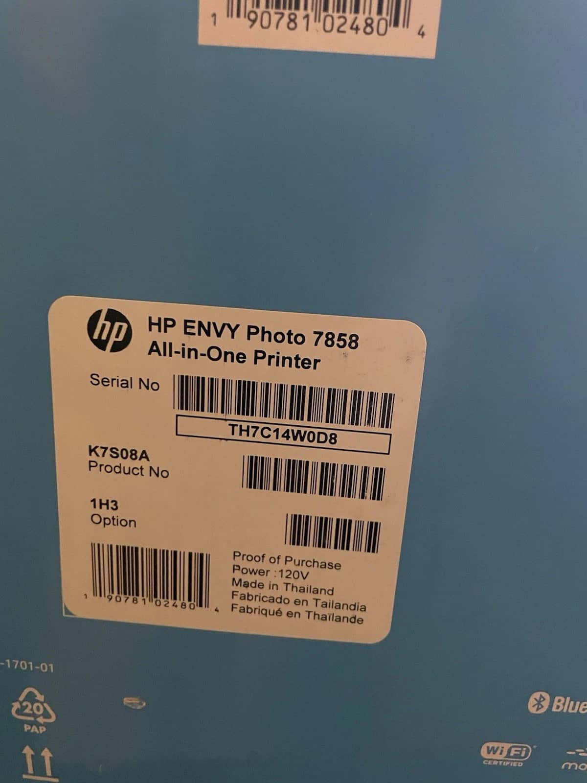 HP Photo 7858 Printers Used - Good