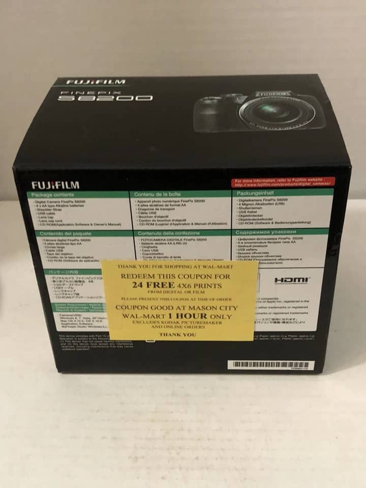 Fujifilm FinePix S8200 Digital Cameras Black New Body Only