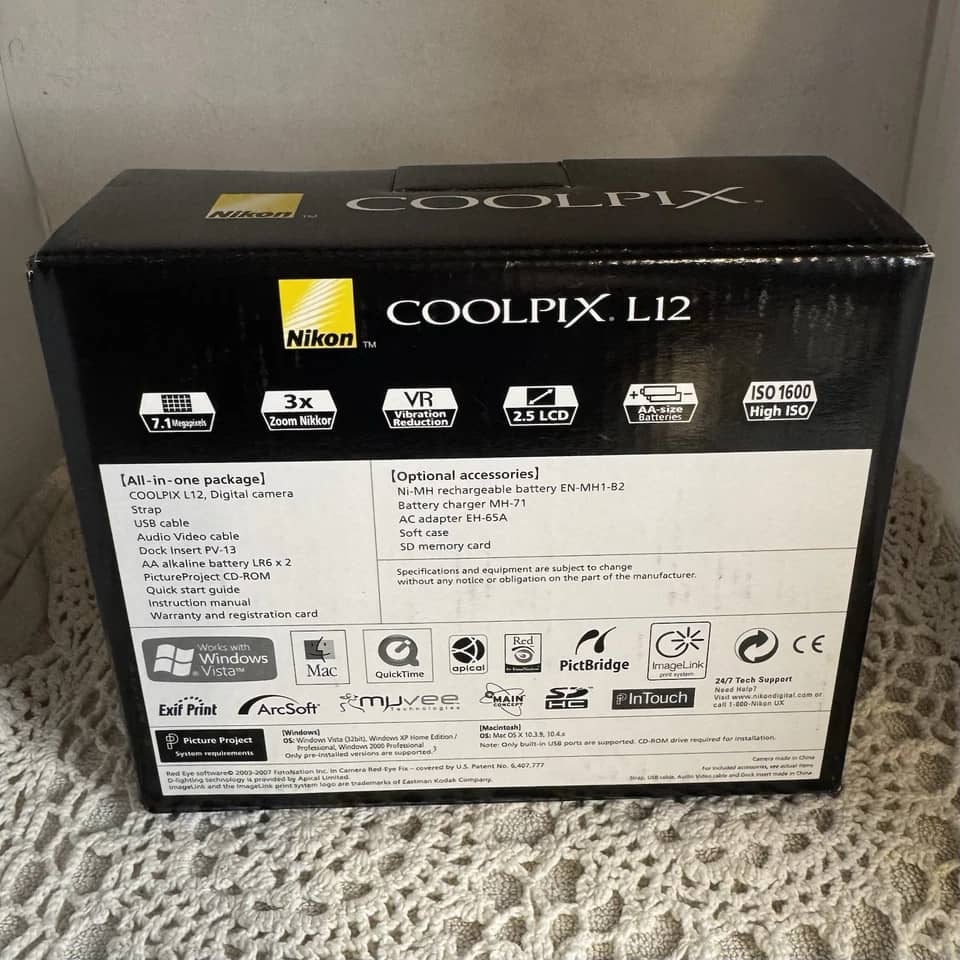 Nikon COOLPIX L12 Digital Cameras Silver Used - Good Body Only