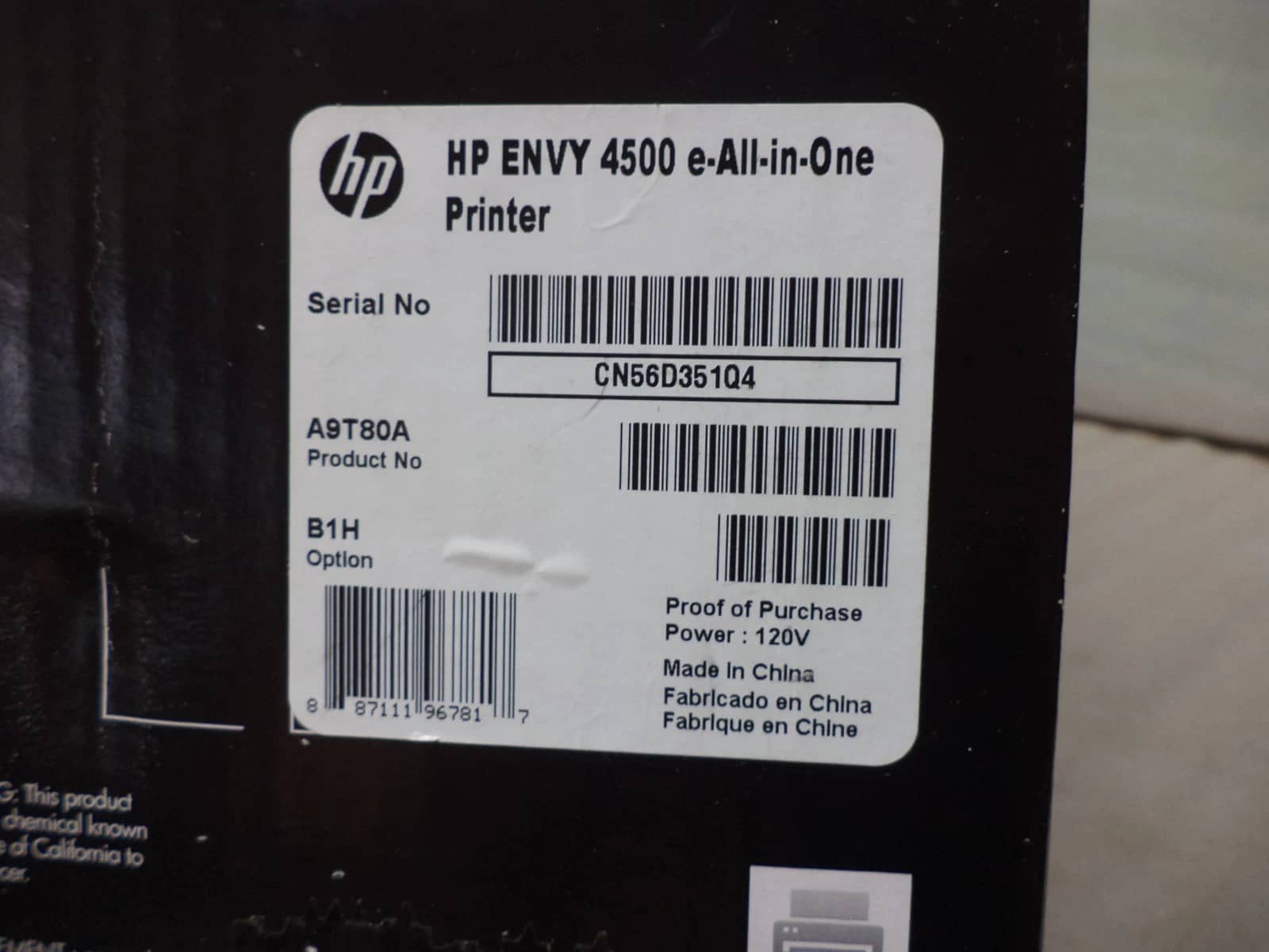 HP 4500 Wireless Printers Used - Good