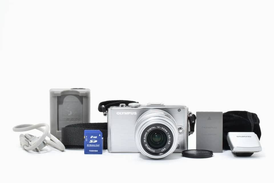OM SYSTEM PEN E-PL3 Digital Cameras Silver New w/ 14-42mm Kit
