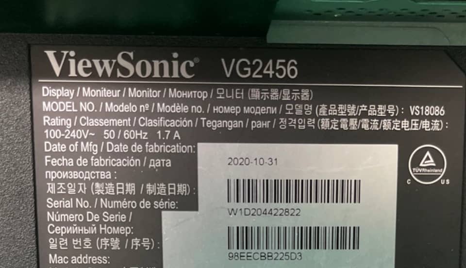 ViewSonic VG2456 Monitors