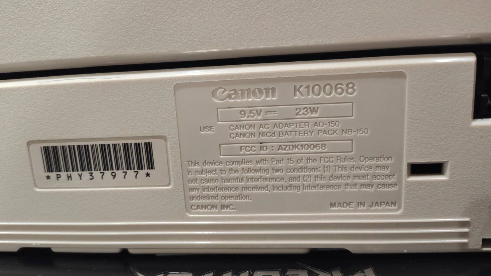 Canon BJ-10sx Printers Used - Good