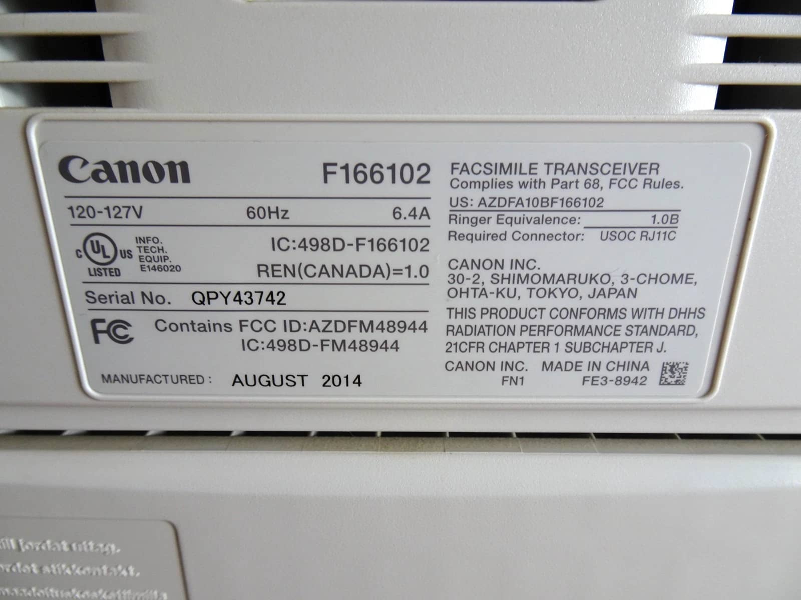 Canon MF6160dw Printers Used - Good