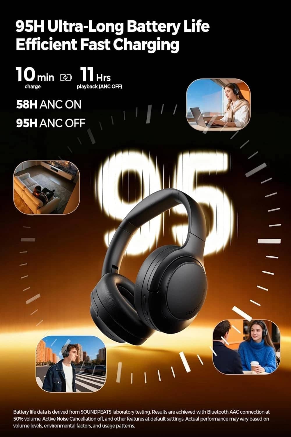 SoundPEATS Cove Pro Headphones & Earbuds Black New