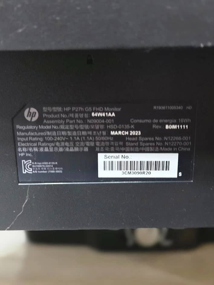 HP P27 G5 Monitors