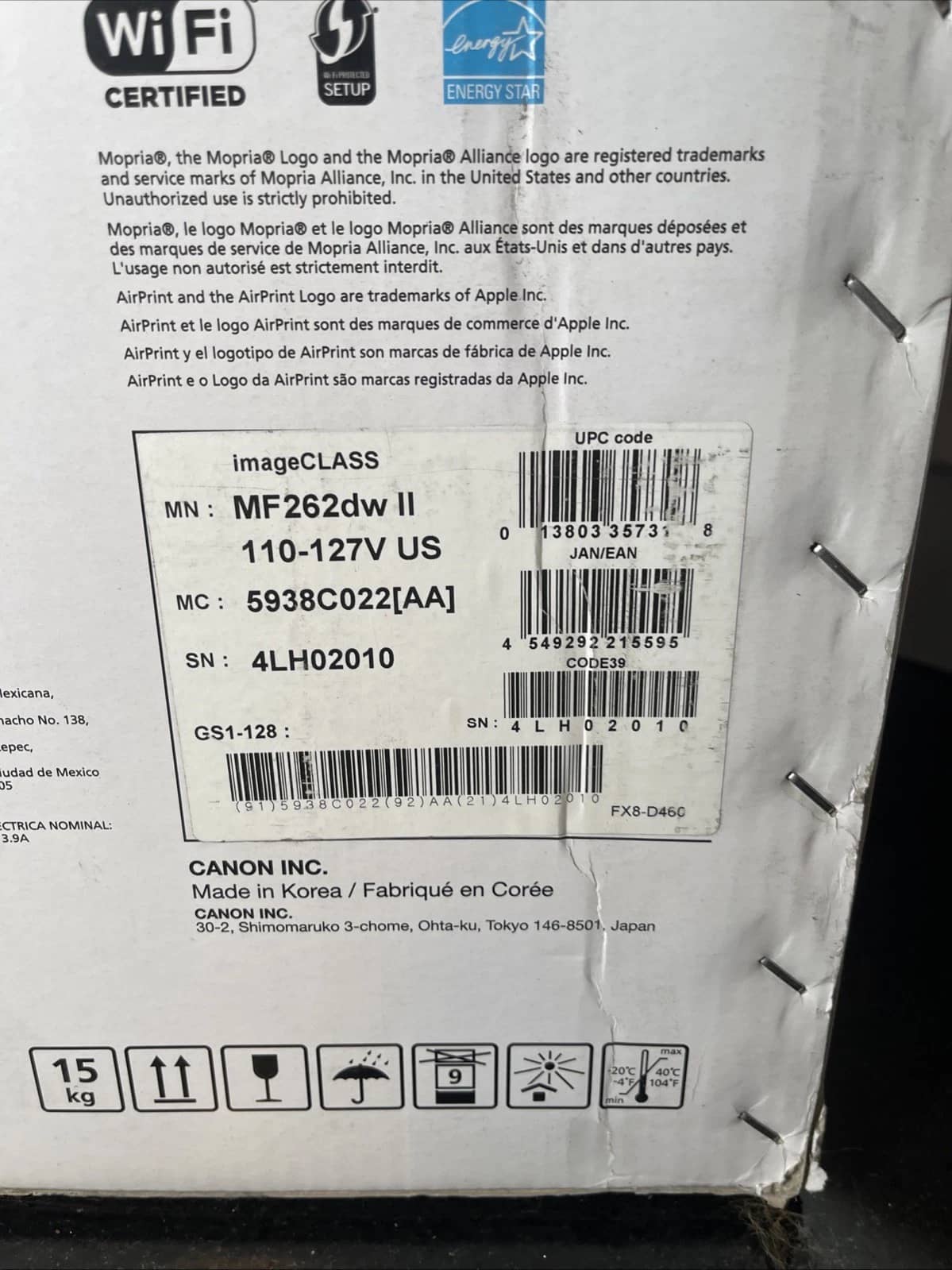 Canon imageCLASS MF262dw II Printers Open-Box Excellent