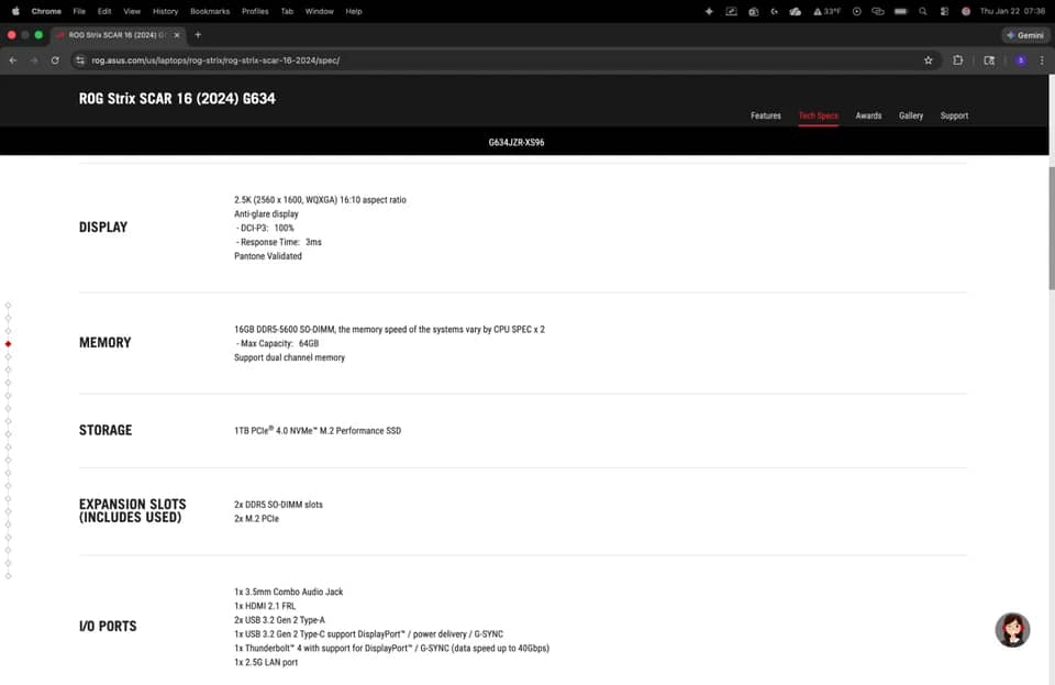 ASUS ROG Strix G634JZR Computers