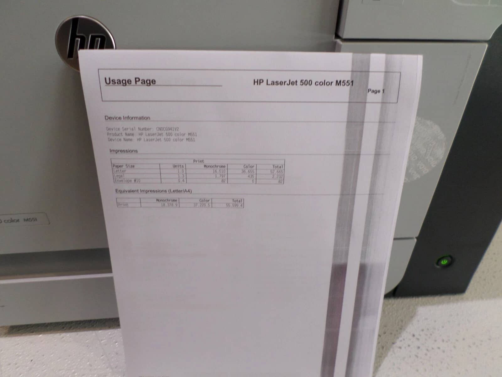 HP LaserJet Enterprise 500 Color M551XH Printers Refurbished - Excellent