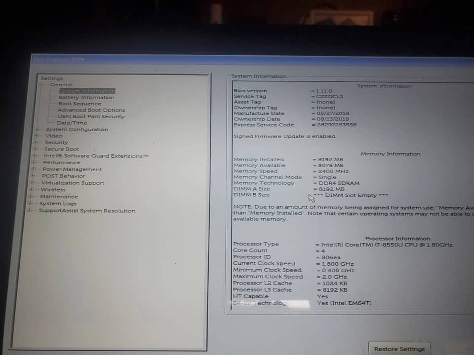 Dell Inspiron 13 5379 Computers