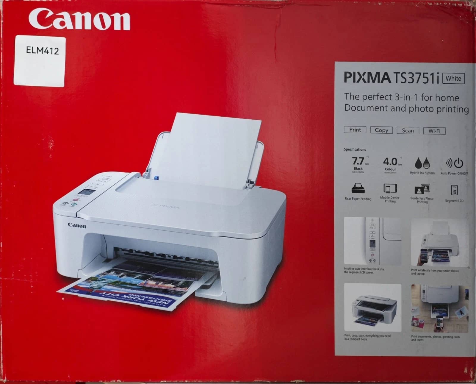 Canon PIXMA TS3751I Printers Used - Good