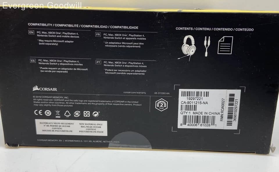 Corsair HS50 Pro Headphones & Earbuds Black Refurbished - Excellent