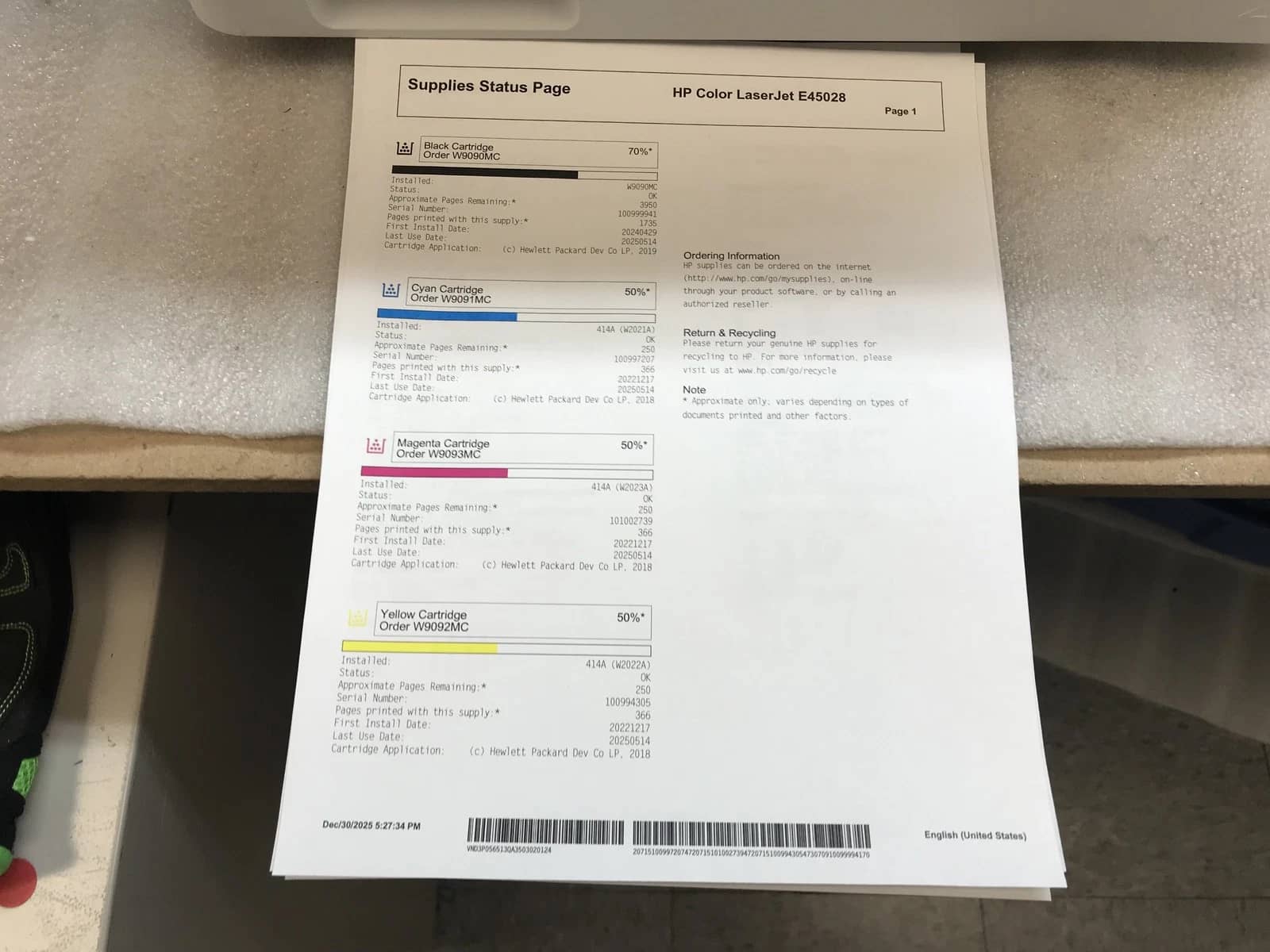 HP E45028 Printers Used - Good