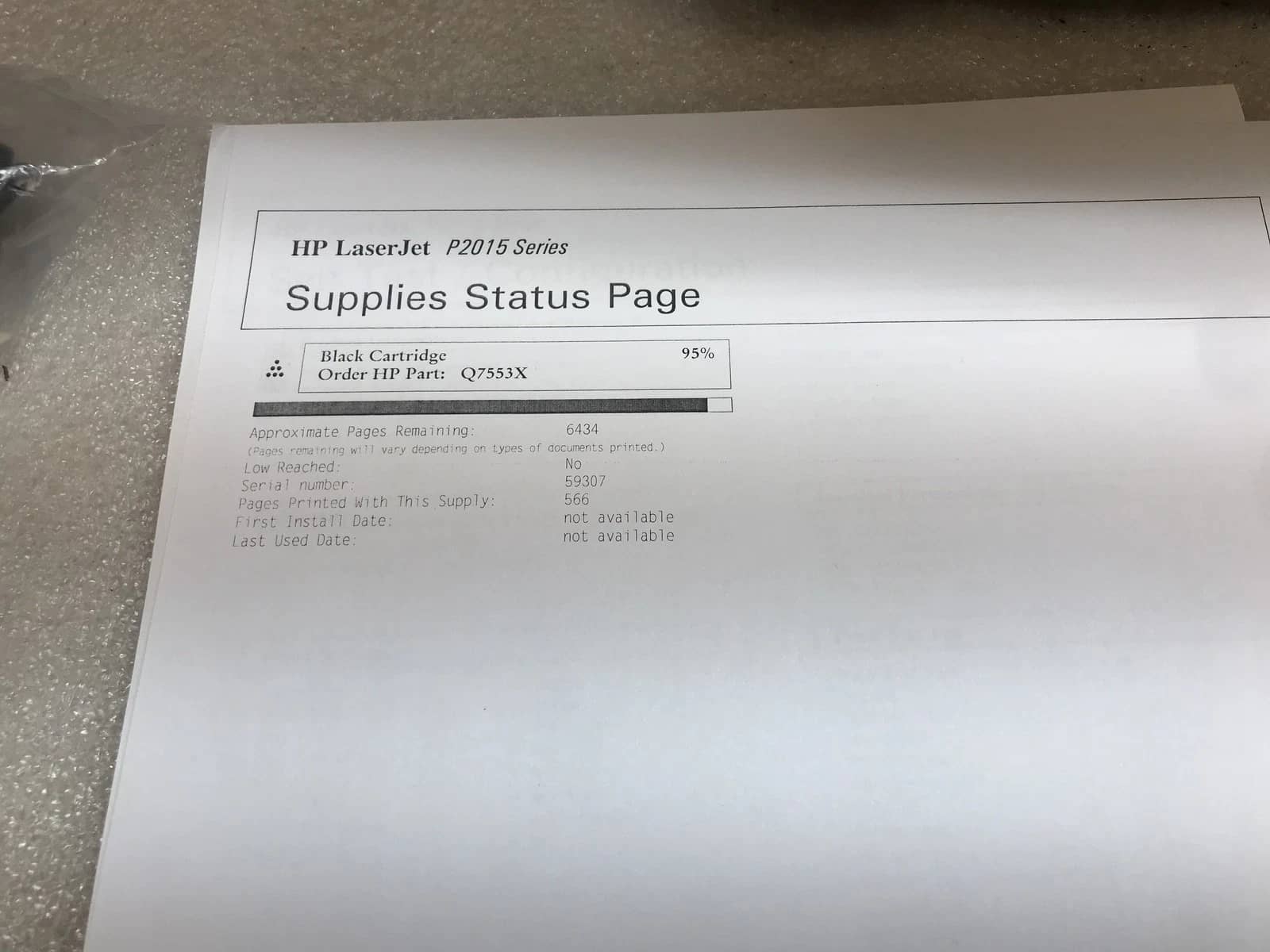 HP LaserJet P2015 Workgroup Monochrome Printers Used - Good