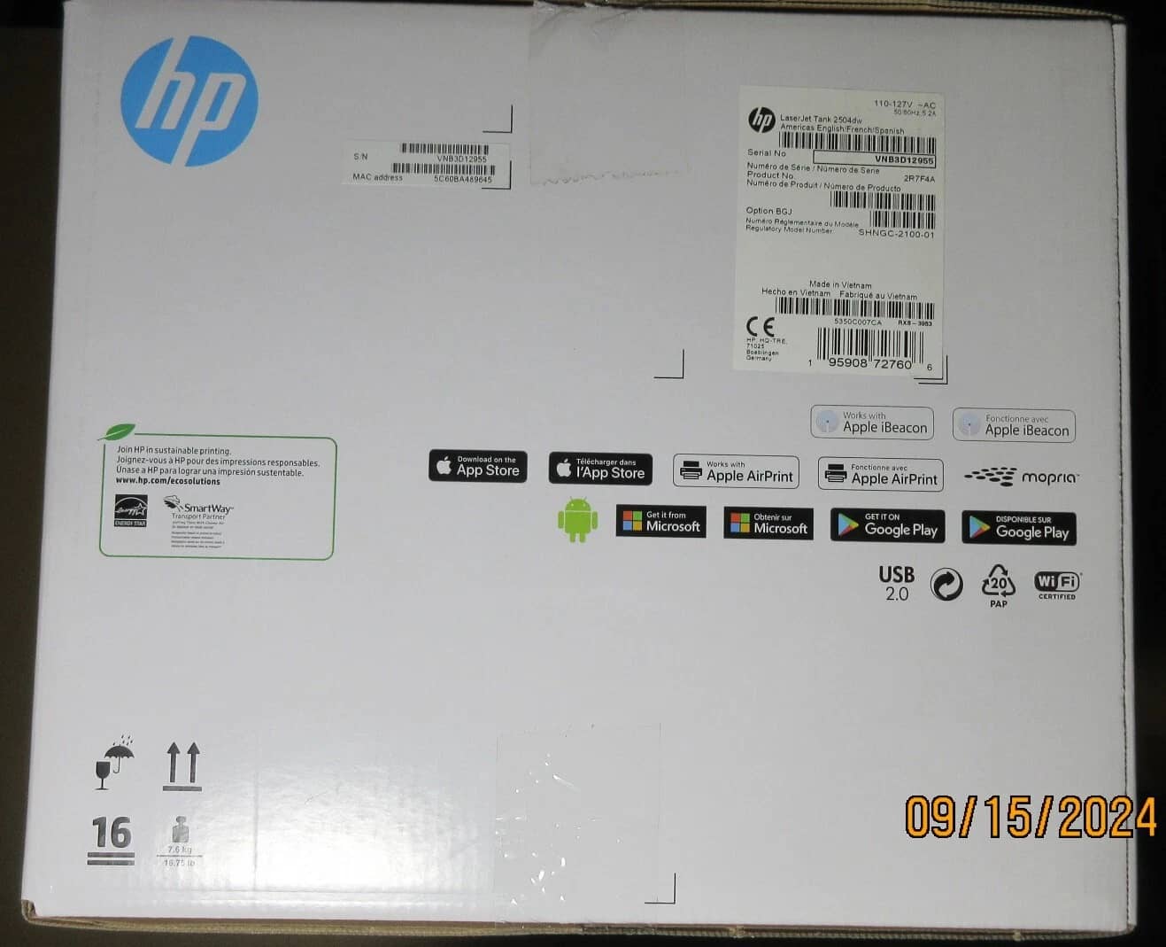 HP LaserJet Tank 2504dw Printers New
