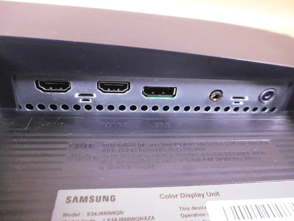 Samsung LS34J550WQ Monitors