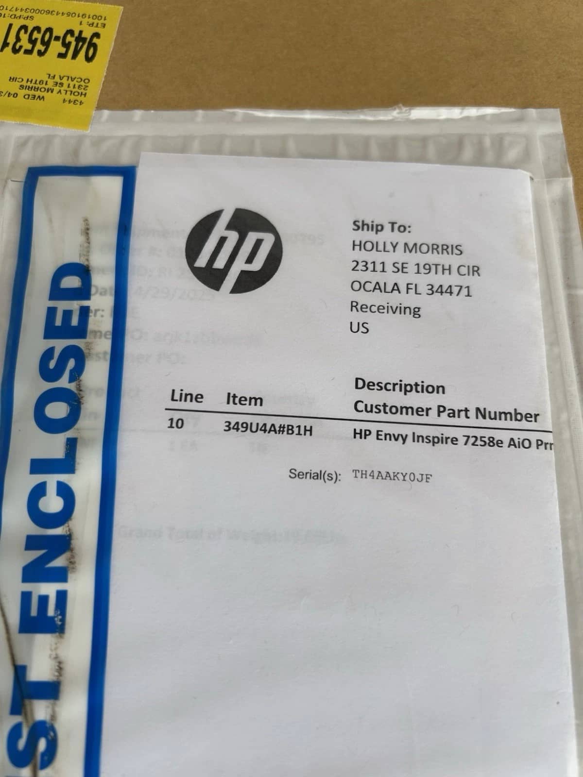 HP 7258e Printers For parts or not working