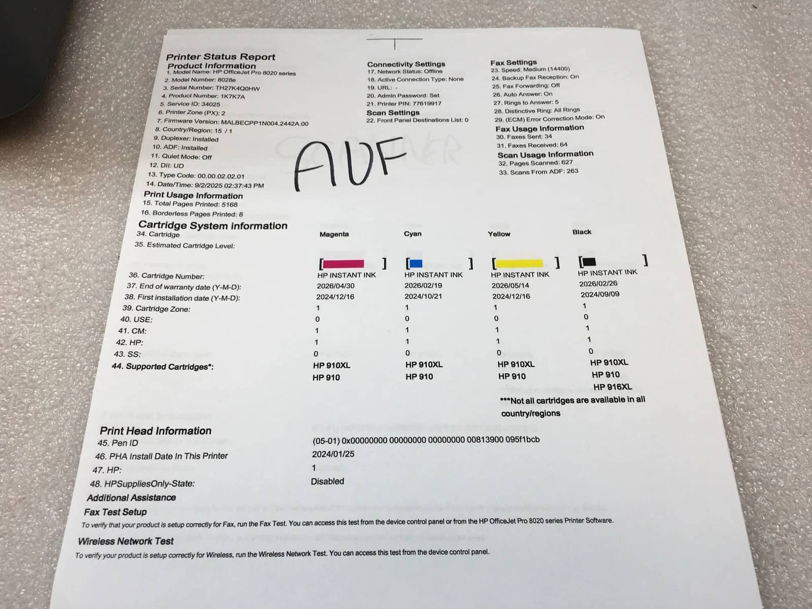 HP Officejet 8028e Printers Used - Good