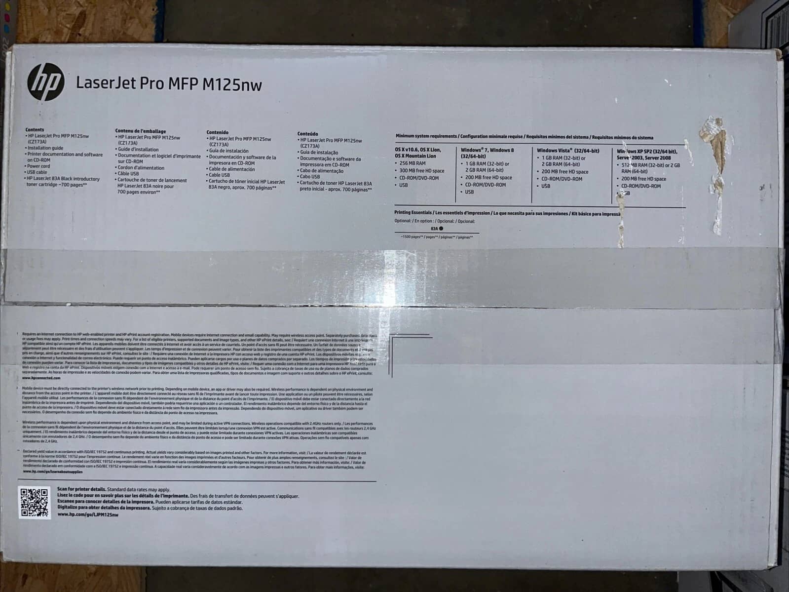 HP LaserJet Pro MFP M125nw Printers New
