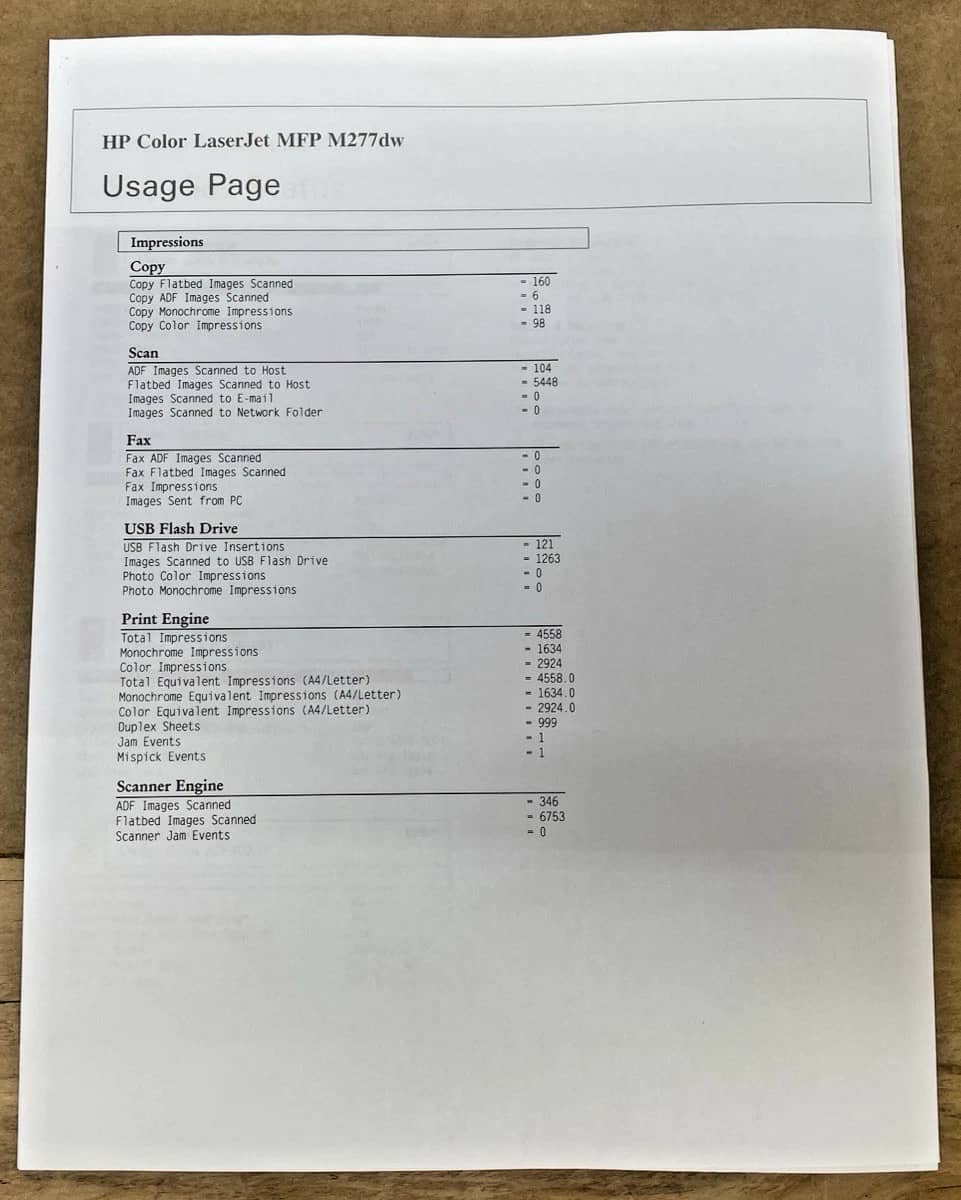 HP Color Laserjet Pro MFP M277DW Printers Used - Good
