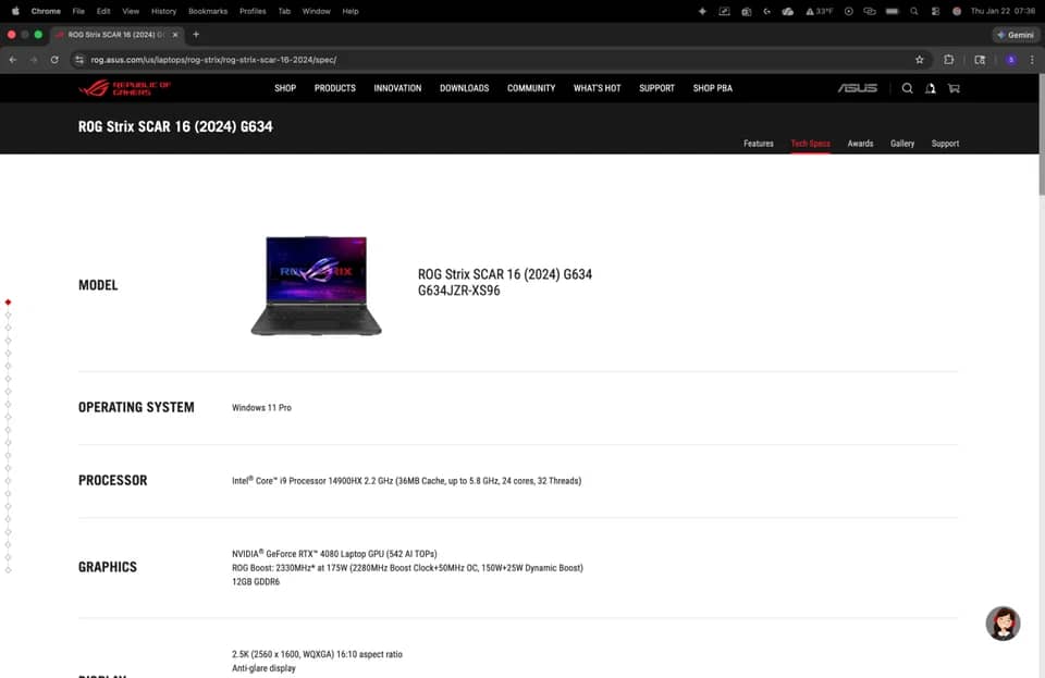 ASUS ROG Strix G634JZR Computers