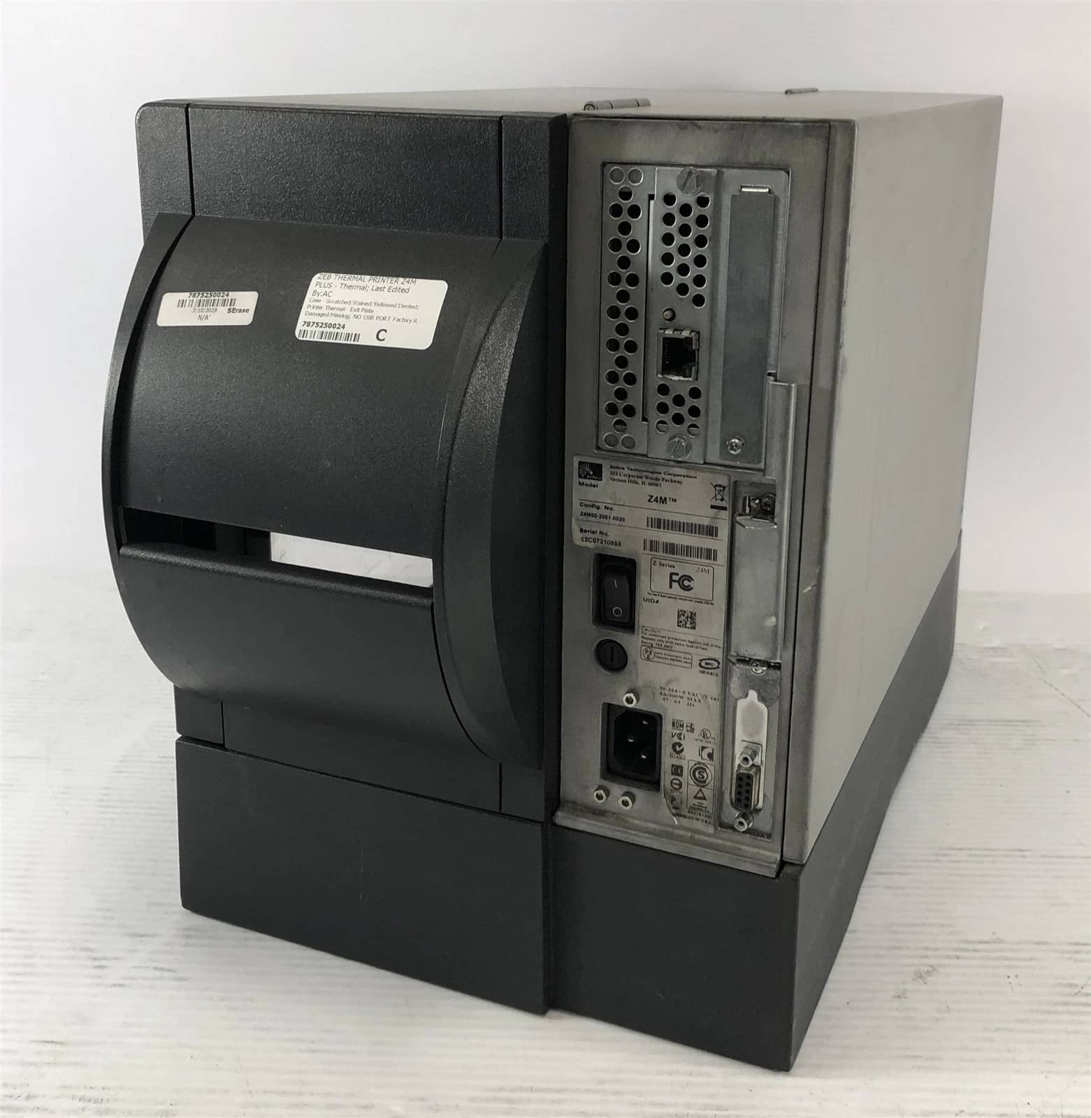 Zebra Z4M Plus Barcode Label Printers Used - Good