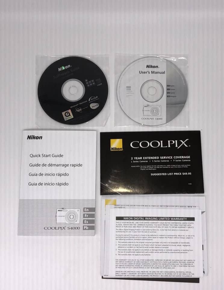 Nikon COOLPIX S4000 Digital Cameras Black New Body Only
