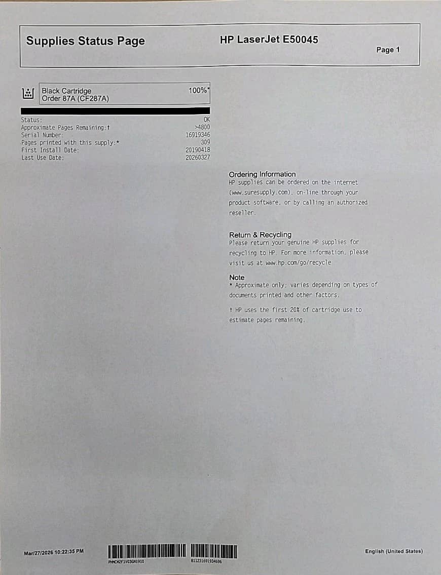 HP E50045 Printers Used - Good