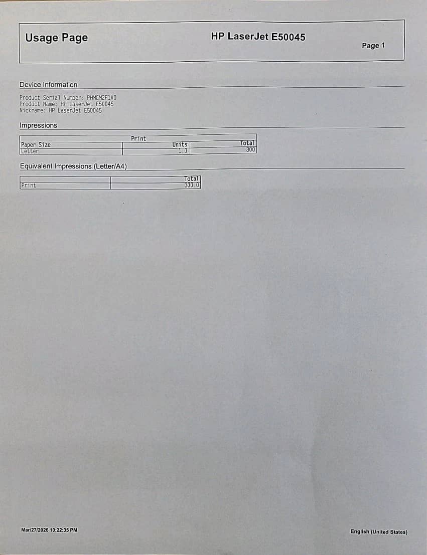 HP E50045 Printers Used - Good