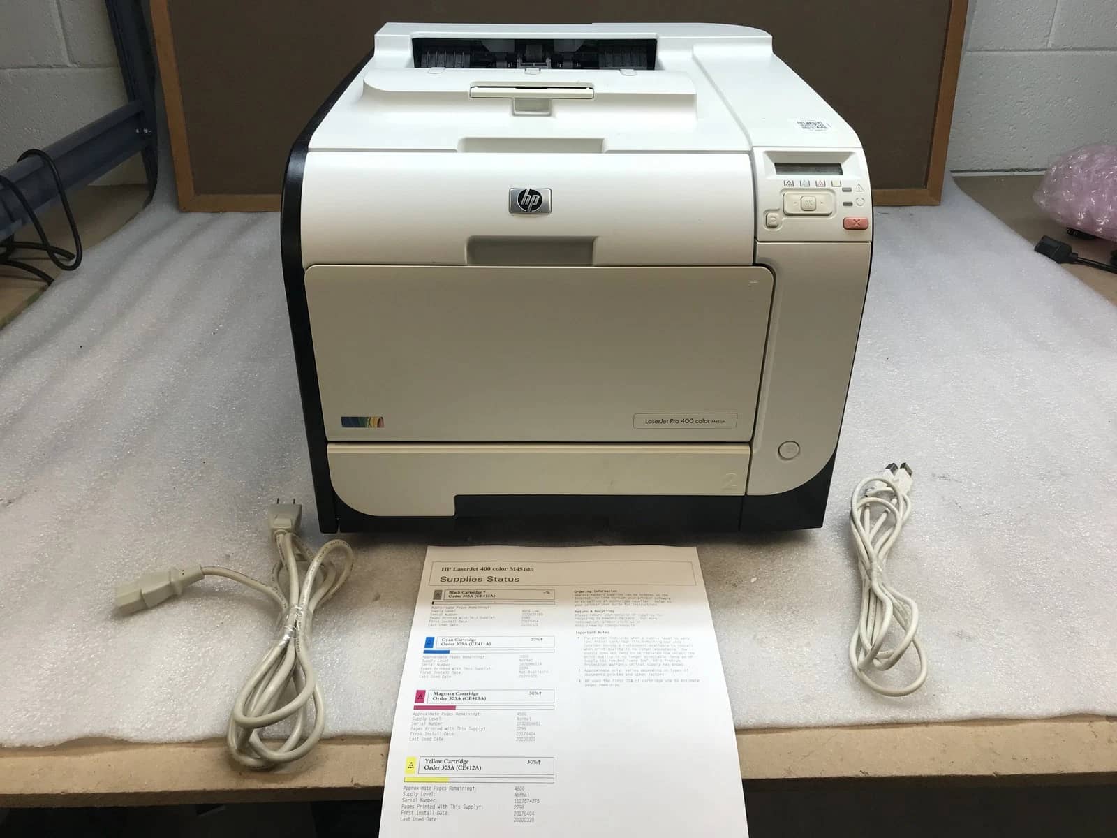 HP Laserjet 400 Color M451dn Printers Used - Good