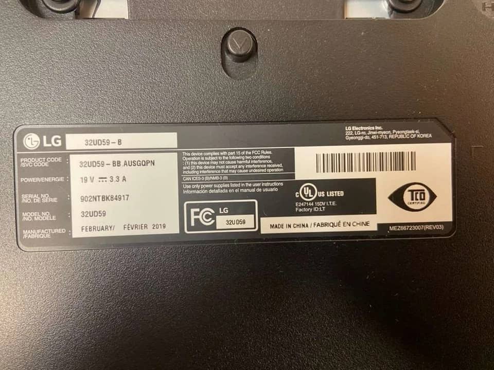 LG 32UD59 Monitors