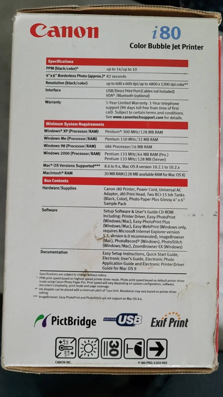 Canon i80 Color Bubble Jet Printers Used - Good