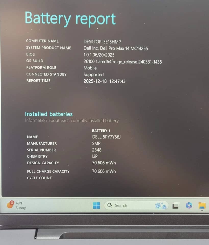 Dell Pro Max 14 MA14250 Computers 256GB 16GB New